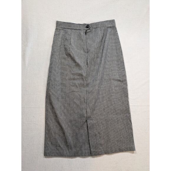 bridge & burn portland pinstripe midi pencil skirt white and black size S - Picture 4 of 6